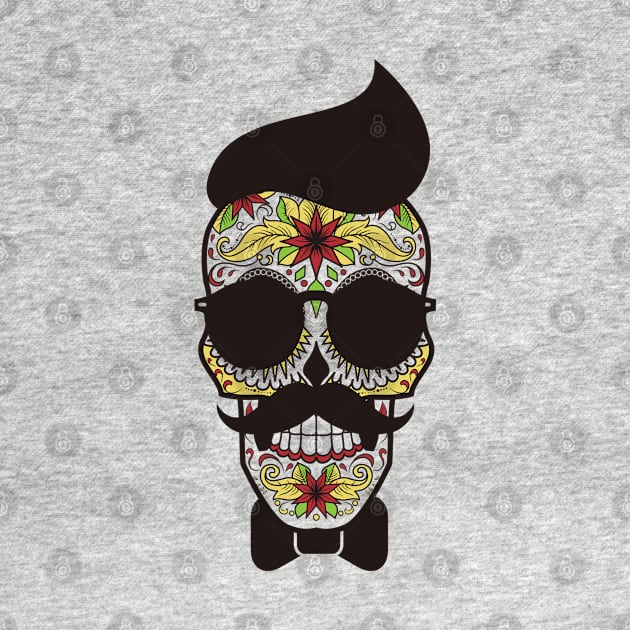 Flamboyant Sugar Skull by MarinasingerDesigns